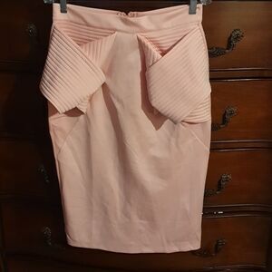 Ladies Blush Architectural Pencil Skirt sz L
